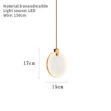 Modern Marble Pendant Lamp Living Room Bedroom Bedside Dining Room Staircase Kitchen LED Decoration Lights Hanging Lighting Home
