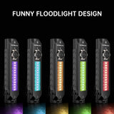 IF24 2000lm RGB LED Flashlight (SST40 Main Beam & Side Light) - IP66 Waterproof 18650 USB-C Rechargeable Torch with Magnetic Tailcap