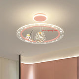 Children's Room Light Creative Space Astronaut Room Pendant Light Cartoon Starry Sky Eye Protection Light Dimmable with Remote