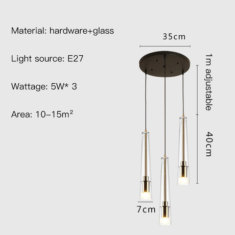 Modern Simple LED Pendant Lamp For Bedroom Bedside Dining Room Kitchen Bathroom Gold Glass Decoration Design Chandelier Lights