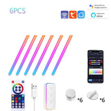 Smart RGB LED Constellation Splicing Wall Lights (Music Sync & APP Control) - DIY Geometric Modular Gaming Room Ambient Backlight & Bedroom Decor