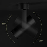 Free rotation adjustable focus 10 ° -55 ° track light dimmable surface mounted ceiling spotlight