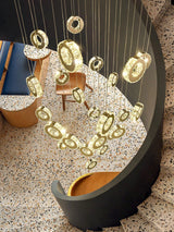 2026 Modern LED Duplex Staircase Chandelier - Living Room Hanging Light