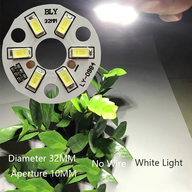 LED 5730SMD 3W 5V Color Lamp Bead Light Board Bulb Round Transformation Light Source Dia 32MM Green Blue Red Purple White Light