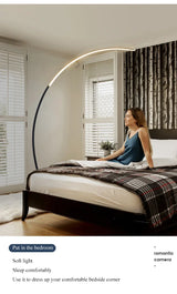 Modern Nordic LED Floor Lamp | Minimalist Fishing Light for Study & Living Room
