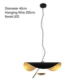 Nordic Modern Metal Gold White Black LED Lotus Leaf Pendant Light Bedroom Living Room Dining Room Interior Decoration Fixtures