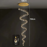 Modern Home Decoration Crystal Ceiling Lights Chandelier Staircase Pendant Lamp Living Room Hanging Lights Interior Lighting