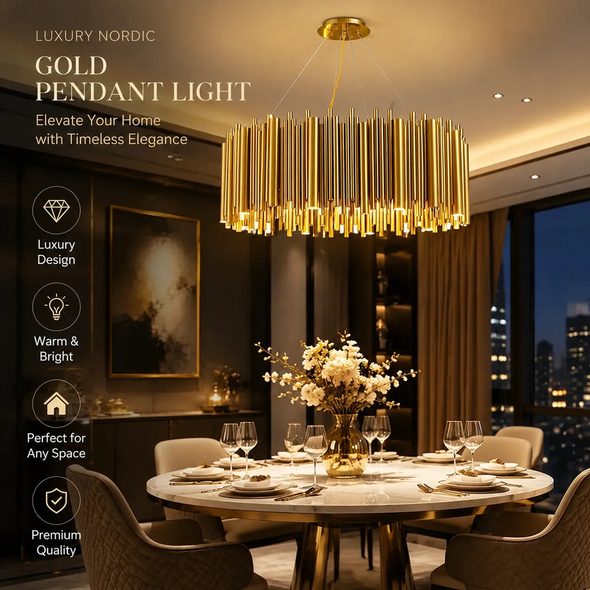Nordic Pendant Light Modern Ceiling Hanging Lamp for Dining Room Living Room Staircase Home Indoor Lighting