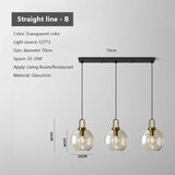 Nordic Single Head Glass Pendant Lamp - Creative Personality Restaurant Light