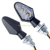 High Efficiency Motorcycle LED Turn Signal Lights (1 Pair) - 1200 Lumens Warm Yellow Blinker Indicators, Waterproof IP67 Universal Fit