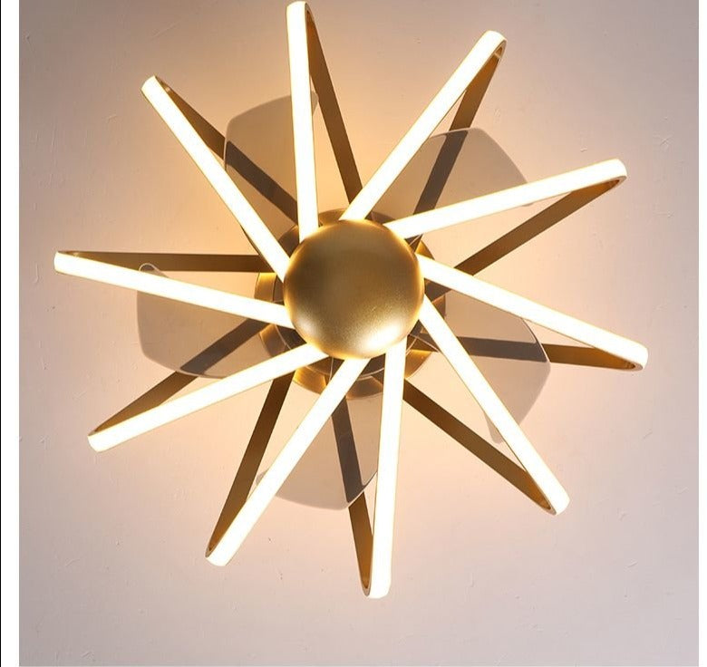 LED ceiling fan with Lights remote control home decor ventilator lamp Living room Bedrpoom DC ceiling fan lamp