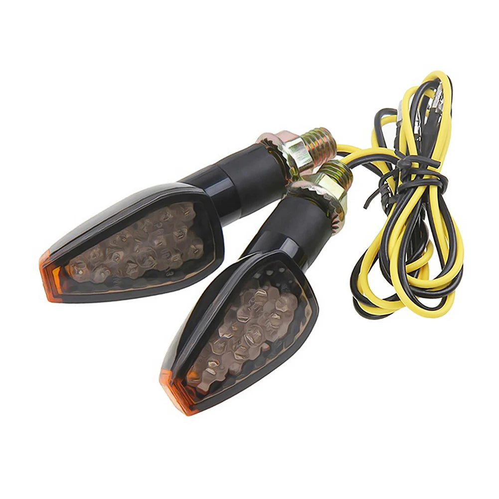 2PCS Universal 12V Flashing Turn Signals Motorcycle LED Lights Rear Blinker Indicator Tail Light For Cafe Racer Honda BMW Yamaha