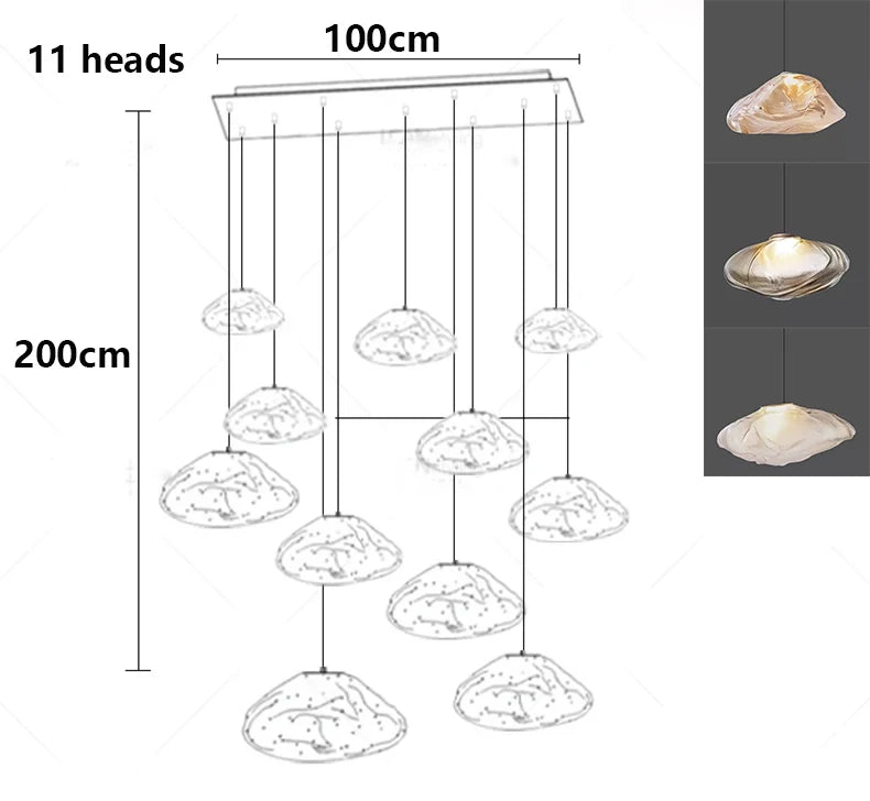 Modern home decoration led light, stair chandelier, living room hanging light, dining room chandelier, indoor lighting