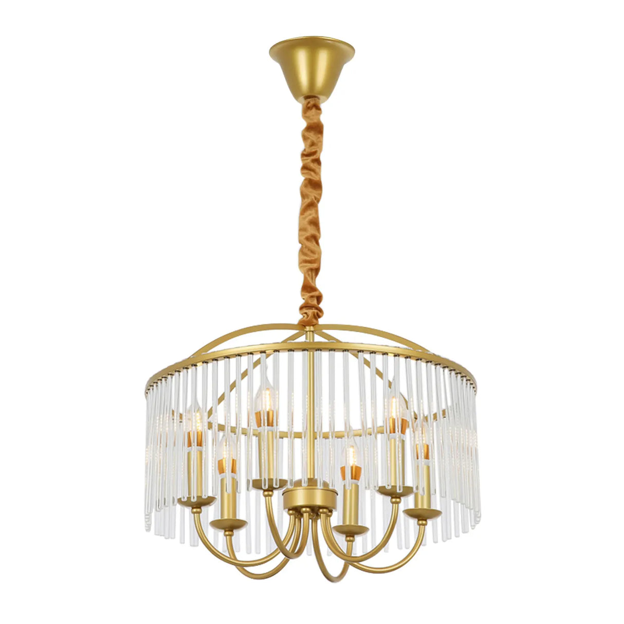 Pendant Light Ceiling Mounted Light Crystal 6-Light Pendant Lamp Vintage Retro Ceiling Hanging Light Fixture