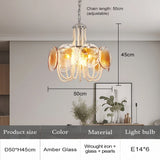French Flower Glass Pendant Light Creamy Pearl Romantic Master Bedroom Lighting High-end Restaurant Lights
