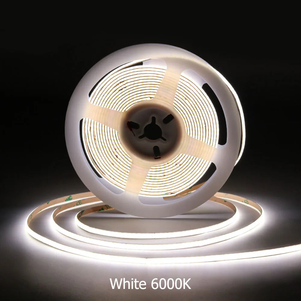 Ultra-Thin COB LED Strip 12V 24V - 2mm 3mm 5mm 8mm 10mm Flexible Tape