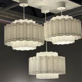2026 New French Nordic Wabi-Sabi Fabric Pendant Light - Modern Handmade Ceiling Lamp for Living Room, Bedroom, Dining Room Decor