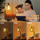LED Bedside Lights Table Lamp Dimmable Desk Lamp Touch Night Light Office Table Rechargeable Study Reading Button Desk Lights