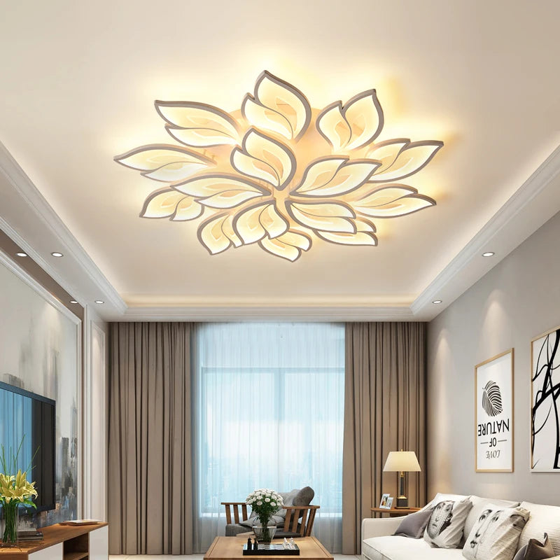 Modern LED Ceiling Chandeliers Light for Living Dining Room Bedroom Ceiling Lamps  With Remote Control Dimmable Lights Fixtures