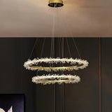 French Light Luxury Lamps Modern Minimalist Living Room Diningroom Bedroom Lighting Internet Celebrity Ring  Crystal Pendant