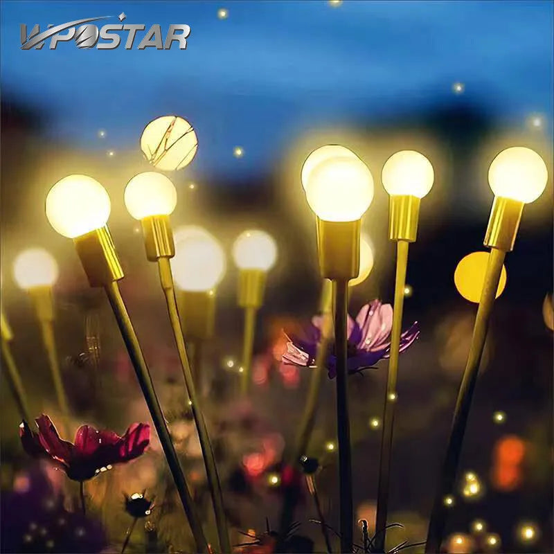 10 LED Solar Firefly Light - Swaying Outdoor Fairy Light for Garden, Lawn & Courtyard Decor