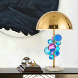 Light Luxury Creative Crystal Table Lamp Colorful Crystal Transparent Bedroom Study Table Lamp Postmodern Table Lamp Room Decor