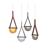 Modern Creative Restaurant Chandelier Nordic Bedroom Living Room Hotel Villa Leather Glass Chandelier