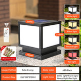 Outdoor LED Solar Column Light - Waterproof Dimmable Garden Pillar Lamp