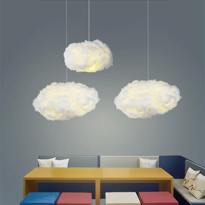Cloud Pendant LED Light - Dreamy Hanging Chandelier for Kids Room & Nursery