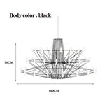 Moooi Coppelia Designer Loft Villa Duplex Chandelier Luxury High-end Living Dining Room LED Round Iron Wire Decor Lighting