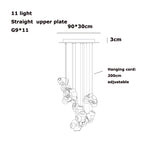 2026 New Trend Home Decoration Geometric Glass G9 LED Chandelier Lighting Lustre Para Sala Estar For Living Room Dinning Room