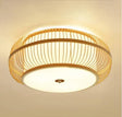 Style Chandelier Bamboo Wood Ceiling Lamp Surface Mounted Large Size Living Room Bedroom Luster Luminaire 45 50 60 cm