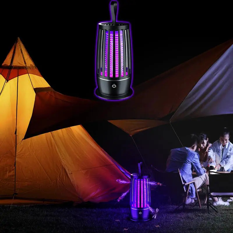 USB Rechargeable Electric Mosquito Swatter Two-in-one Light-controlled Electric Mosquito Swatter Shelters Tent Accessories