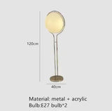 Pierre Garrault Desk Lamp LED Metal Chrome Light Living Room Hotel Room White Acrylic Ball Lights Home Art Deco Art Work Light