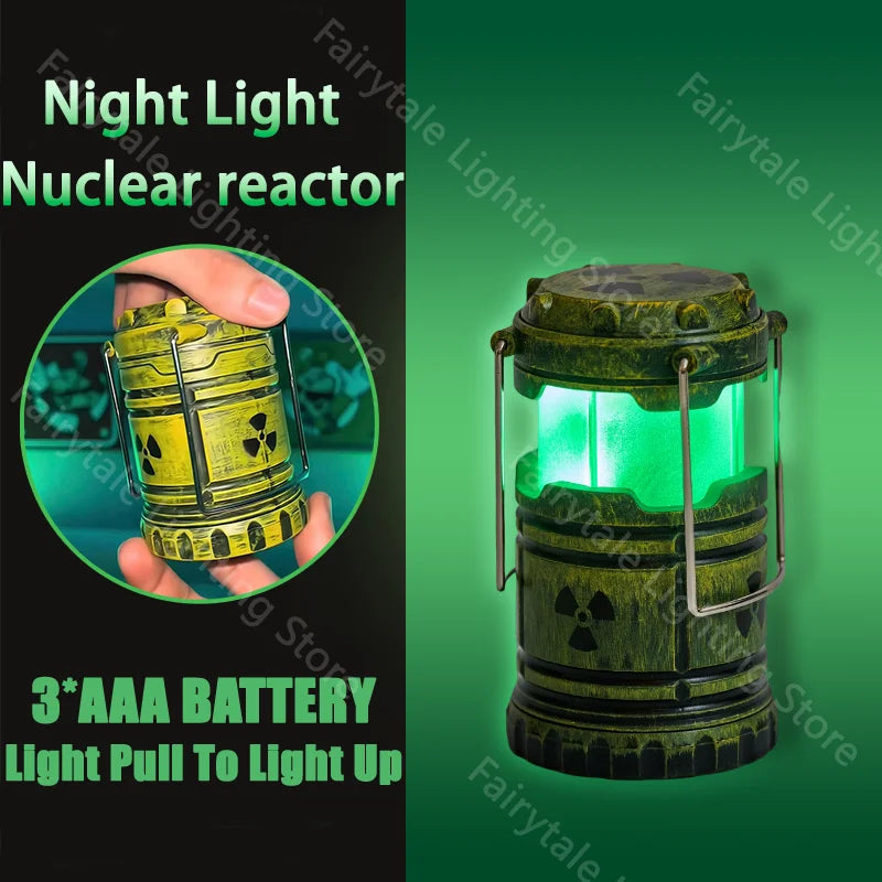 Simulation Nuclear Reactor Lantern & Handheld Camping Light - LED Night Light Ornament for Halloween, Home Decor & Unique Gifts