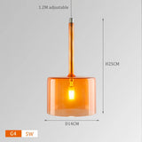 Nordic Colorful Glass Chandelier Lights Living Room Dining Table Kitchen Bedroom Fixtures Warm White LED Suspension Hanging Lamp