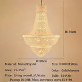 Luxury Crystal Chandeliers Home Loft Decor Lustre Led Lighting for Living Dining Room Ceiling Chandelier Pendant Lights Fixtures