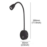 12V 3W 360 Degree Rotation Multipurpose Yacht RV Reading Light Button Control Vehicles Campers Portable Adjustable Bed Lamp