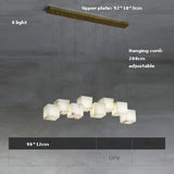 Rubik's Cube Marble Home Decoration Gold LED Chandelier Lighting Hanging Lamps 2026 New Trend Lustre Para Sala Estar For Foyer