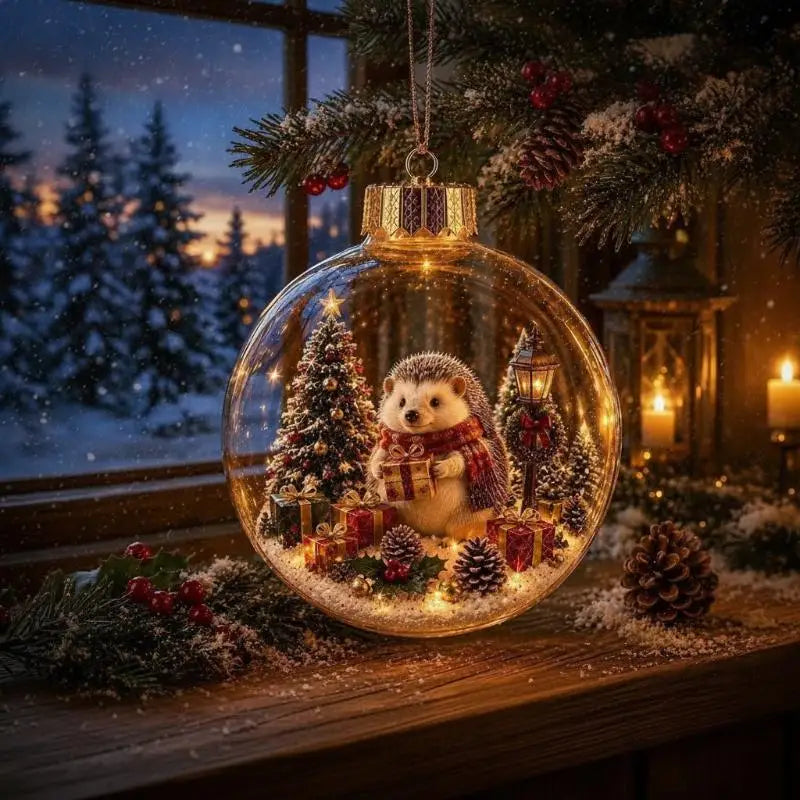 2026 Luminous Christmas DIY Ornaments Santa Claus Snowman Elk Decorations for Xmas Home Office Party Holiday Gift