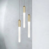 Nordic Long Chandelier Staircase Hanging Lamp Minimalist Gold or Black Kitchen Bedroom Living Room Light Penthouse Pendent Lamp