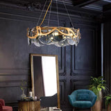 Light Luxury Modern Creative Cloud Glass Pendant Light Simple All Copper Lighting Room Decor for Living Rooms Villa Restaurant