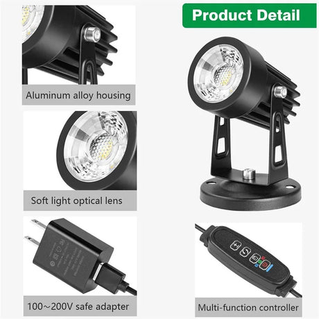 LED Dimming And Color Matching Timing Indoor USB Plug-In Spotlight Wall Projection Flower Bed According To The Tree Plug-In Lamp