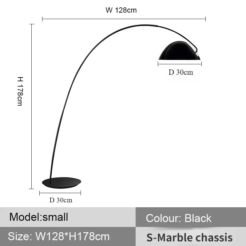 Nordic Light Luxury Fishing Rod LED Floor Lamp - Modern Vertical Arc Standing Light Fixture for Living Room Sofa & Bedroom Bedside