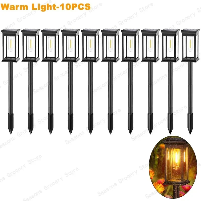Waterproof LED Solar Lights for Garden Yard - Automatic Landscape Pathway Lighting