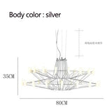 Moooi Coppelia Designer Loft Villa Duplex Chandelier Luxury High-end Living Dining Room LED Round Iron Wire Decor Lighting