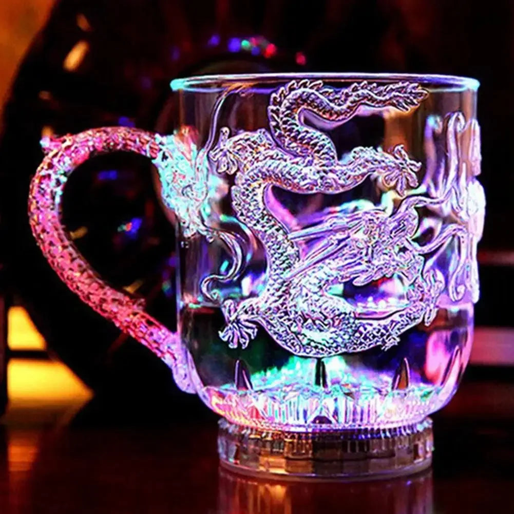 LED Flash Magic Color-Changing Dragon Cup - Light-Up Party Bar Mug