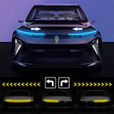 LED Car Hood Light with Turn Signal Scan and DRL.
