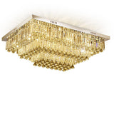 Modern Crystal Chandelier Stainless Steel LED Ceiling Lamp Pendant Light 3 Layer