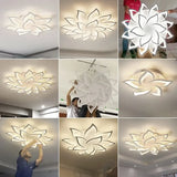 Northern Europe Designer LED Petal Chandelier Living Room Bedroom Ceiling High-end Home Decoration Lighting Fixtures Beautiful